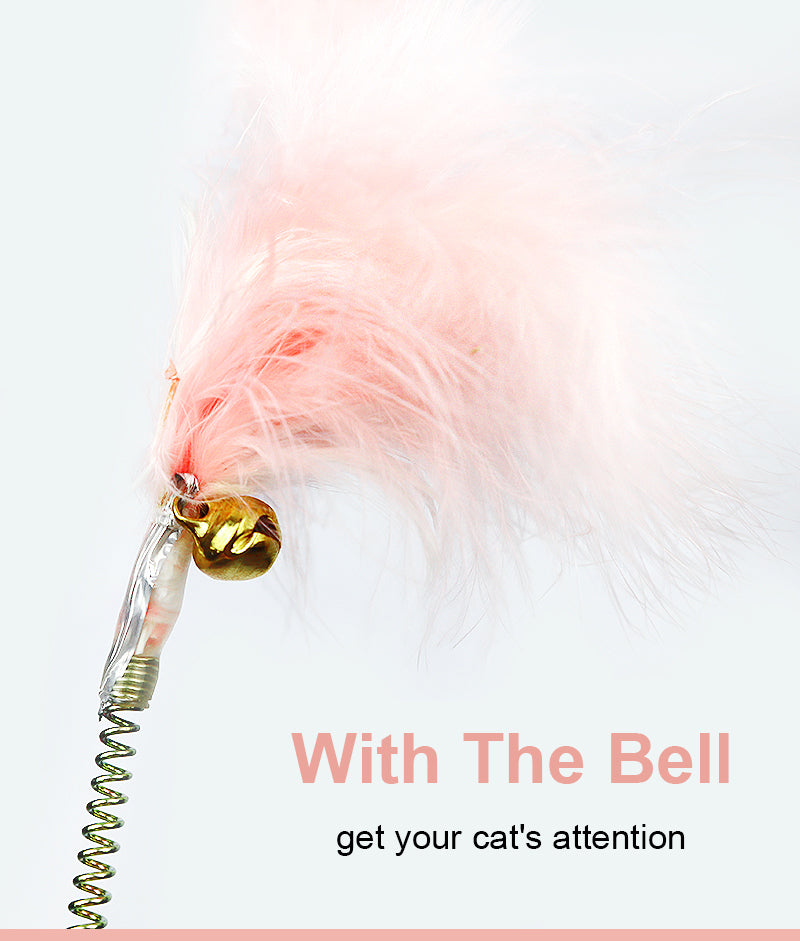 Pet Cat Toy Tumbler Teaser Ball Bite Teaser Stick Feather To Relieve Boredom