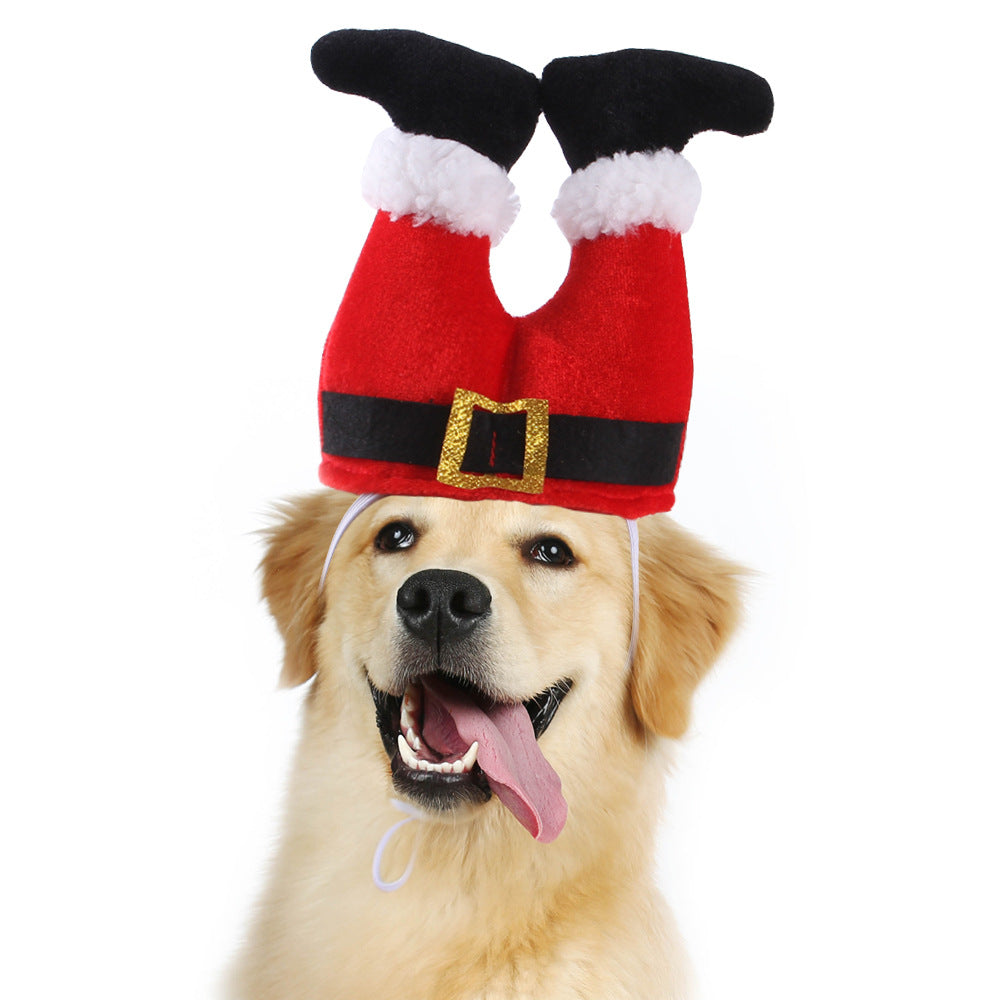 Pet Funny Cat Christmas Clown Hat Dog Cap
