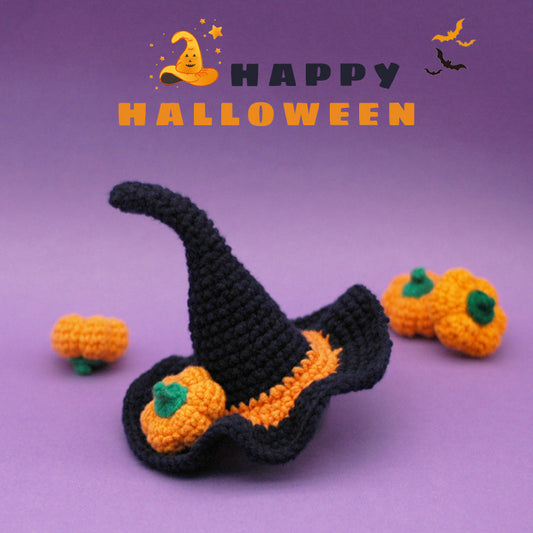 Pet Dog Halloween Cat Handmade Witch Wool Hat