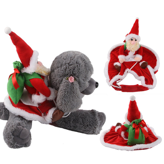 Dog Christmas Riding Clothes Santa Cat Pet Supplies