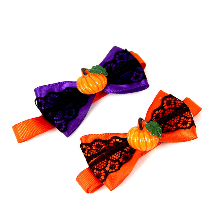 Halloween Pumpkin Pet Bow Tie Cat Dog Accessories Pet Supplies