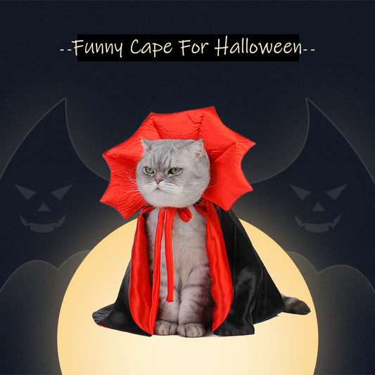 Pet Halloween Costume Cat Vampire Cape