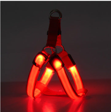 Pet Products LED Light-Emitting Dog Chest Strap Luminous Leash