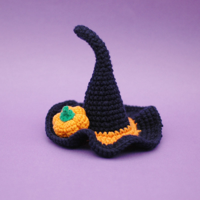 Pet Dog Halloween Cat Handmade Witch Wool Hat