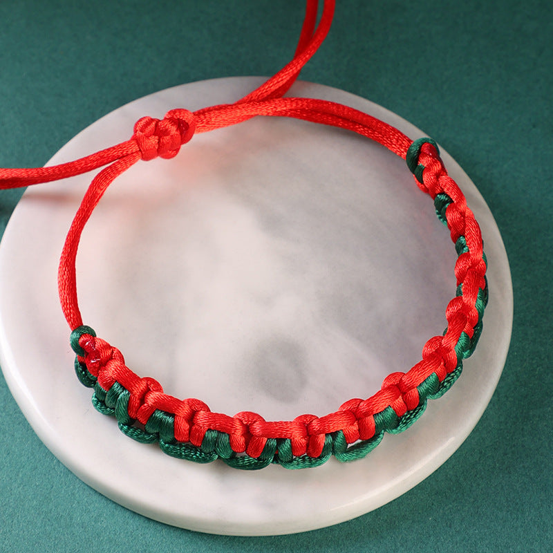 Dog Christmas Braid Collar Pet Cat Necklace