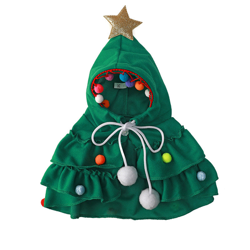 Pet Clothes Christmas Tree Cape Dog Costume