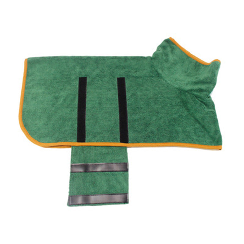 Pet Bath Towel Strong Absorbent Dog Cat Towel Bathrobe