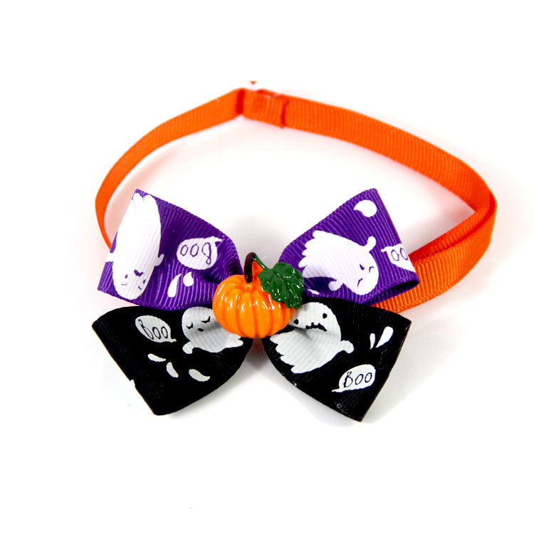 Halloween Pumpkin Pet Bow Tie Cat Dog Accessories Pet Supplies