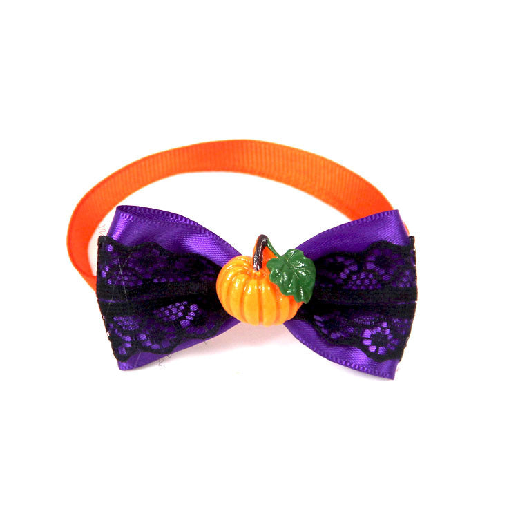 Halloween Pumpkin Pet Bow Tie Cat Dog Accessories Pet Supplies