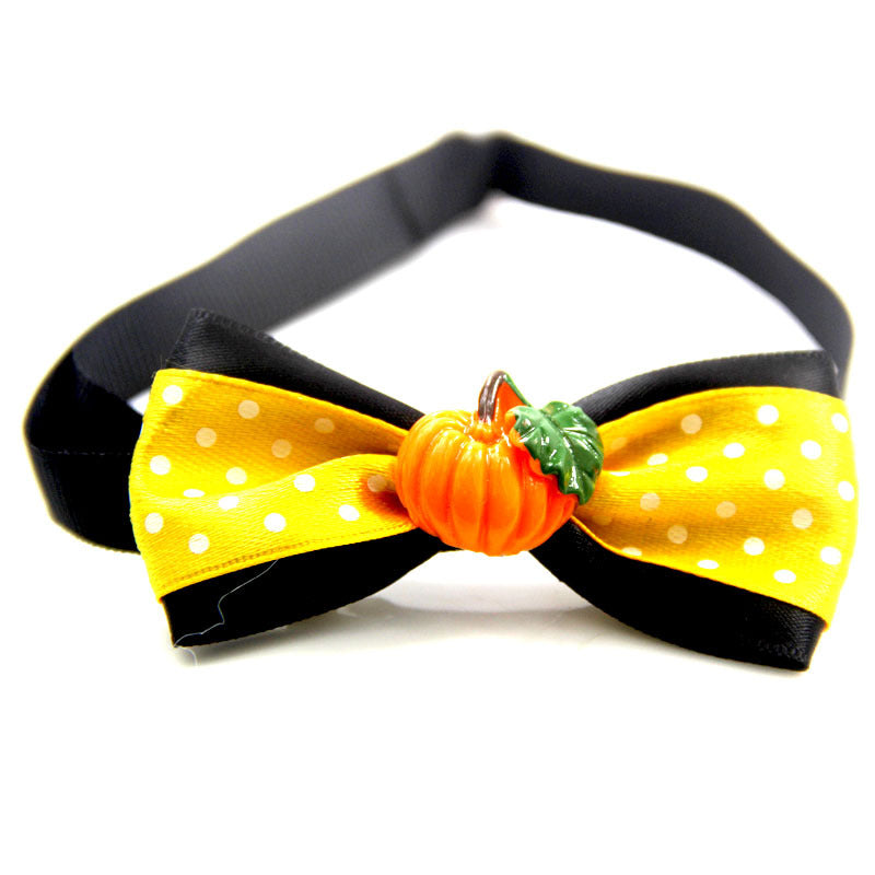 Halloween Pumpkin Pet Bow Tie Cat Dog Accessories Pet Supplies