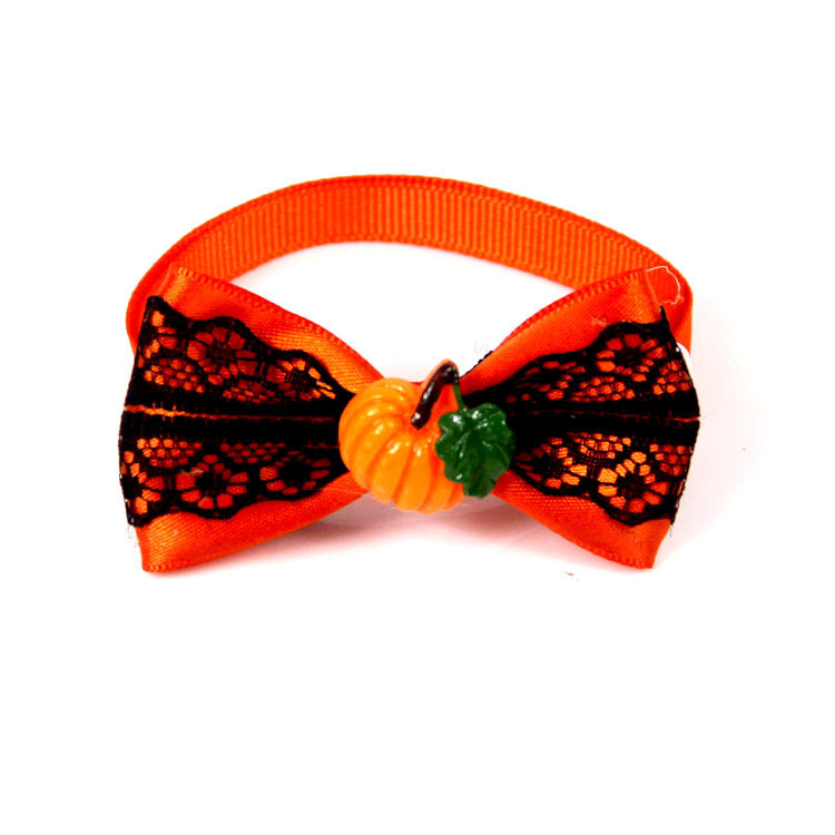 Halloween Pumpkin Pet Bow Tie Cat Dog Accessories Pet Supplies