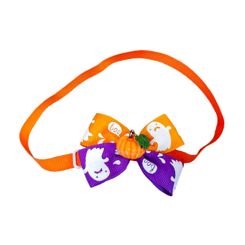 Halloween Pumpkin Pet Bow Tie Cat Dog Accessories Pet Supplies