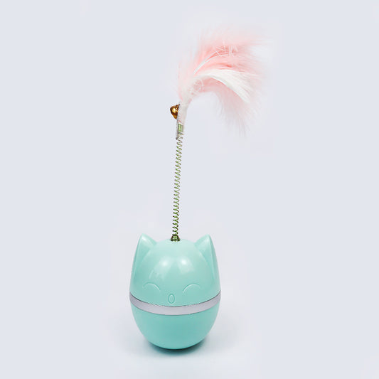 Pet Cat Toy Tumbler Teaser Ball Bite Teaser Stick Feather To Relieve Boredom