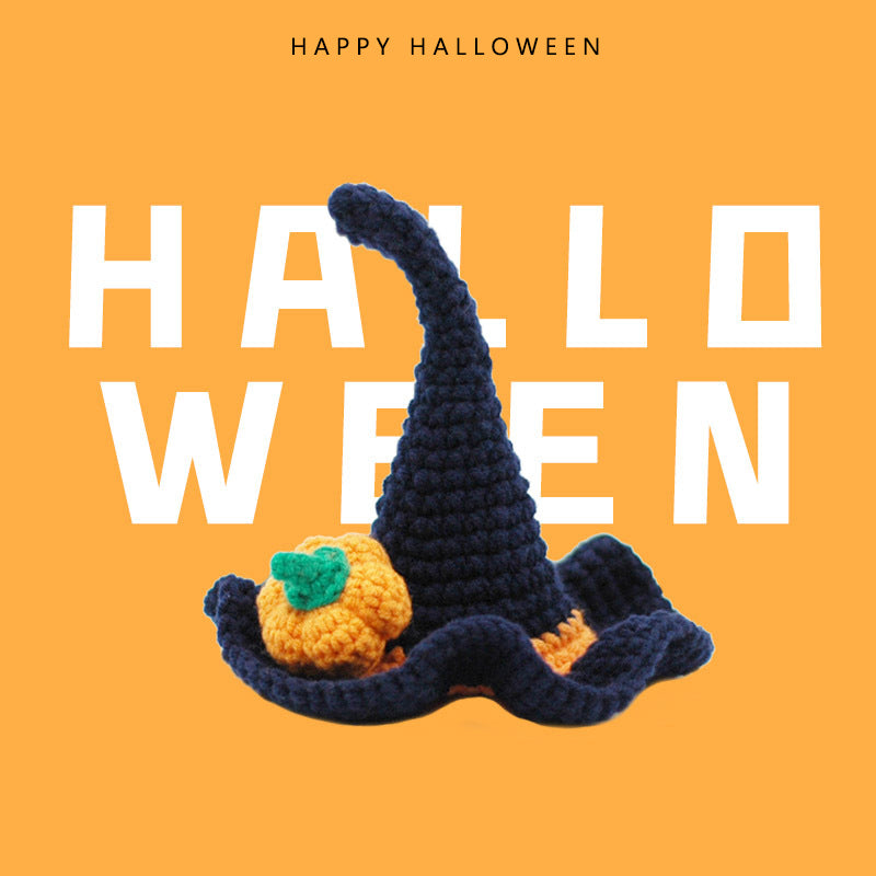 Pet Dog Halloween Cat Handmade Witch Wool Hat