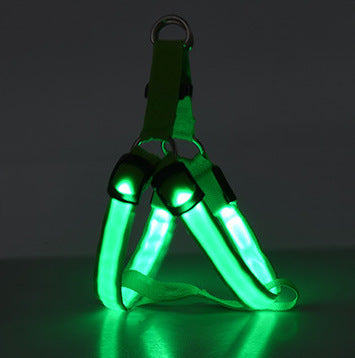 Pet Products LED Light-Emitting Dog Chest Strap Luminous Leash