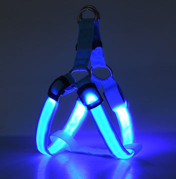 Pet Products LED Light-Emitting Dog Chest Strap Luminous Leash