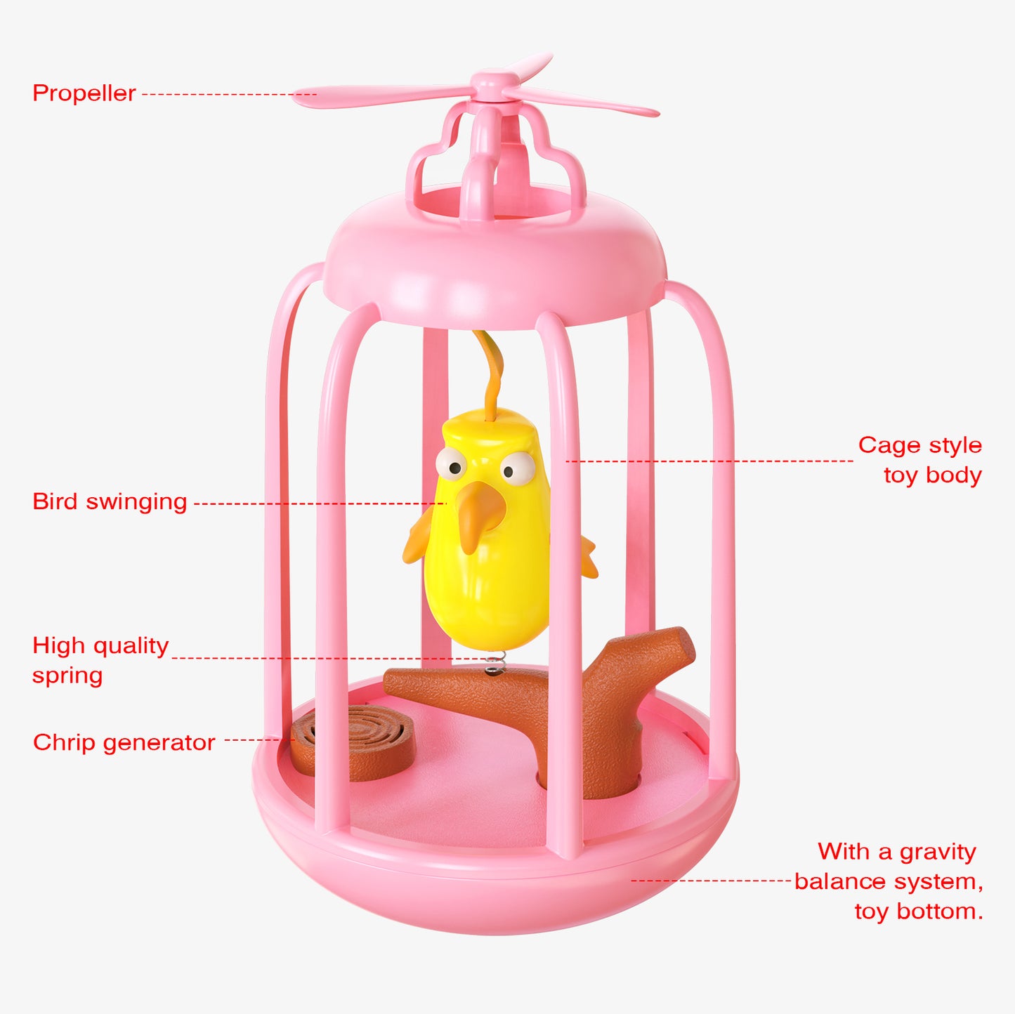 Pet Supplies Sound Bird Cage Tumbler Cat Toys